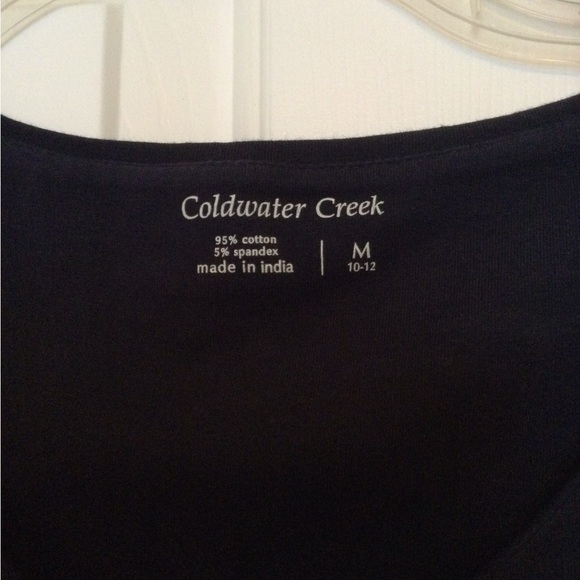 Coldwater Creek Dark Blue Medium Top With Embellishments - Picture 3 of 3